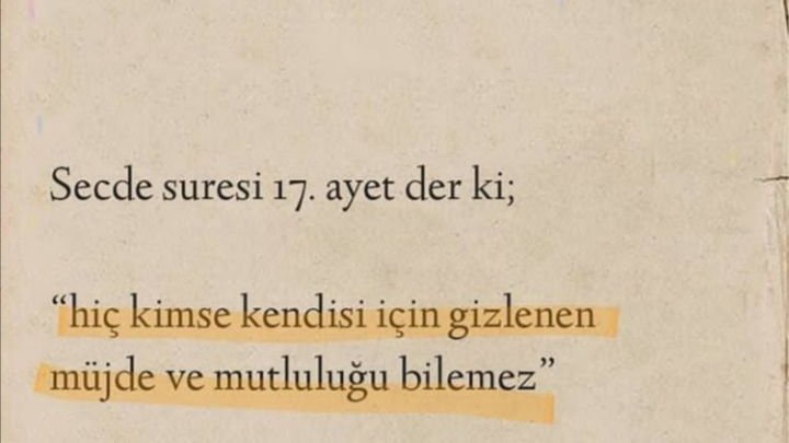 Şu ayeti unutma
