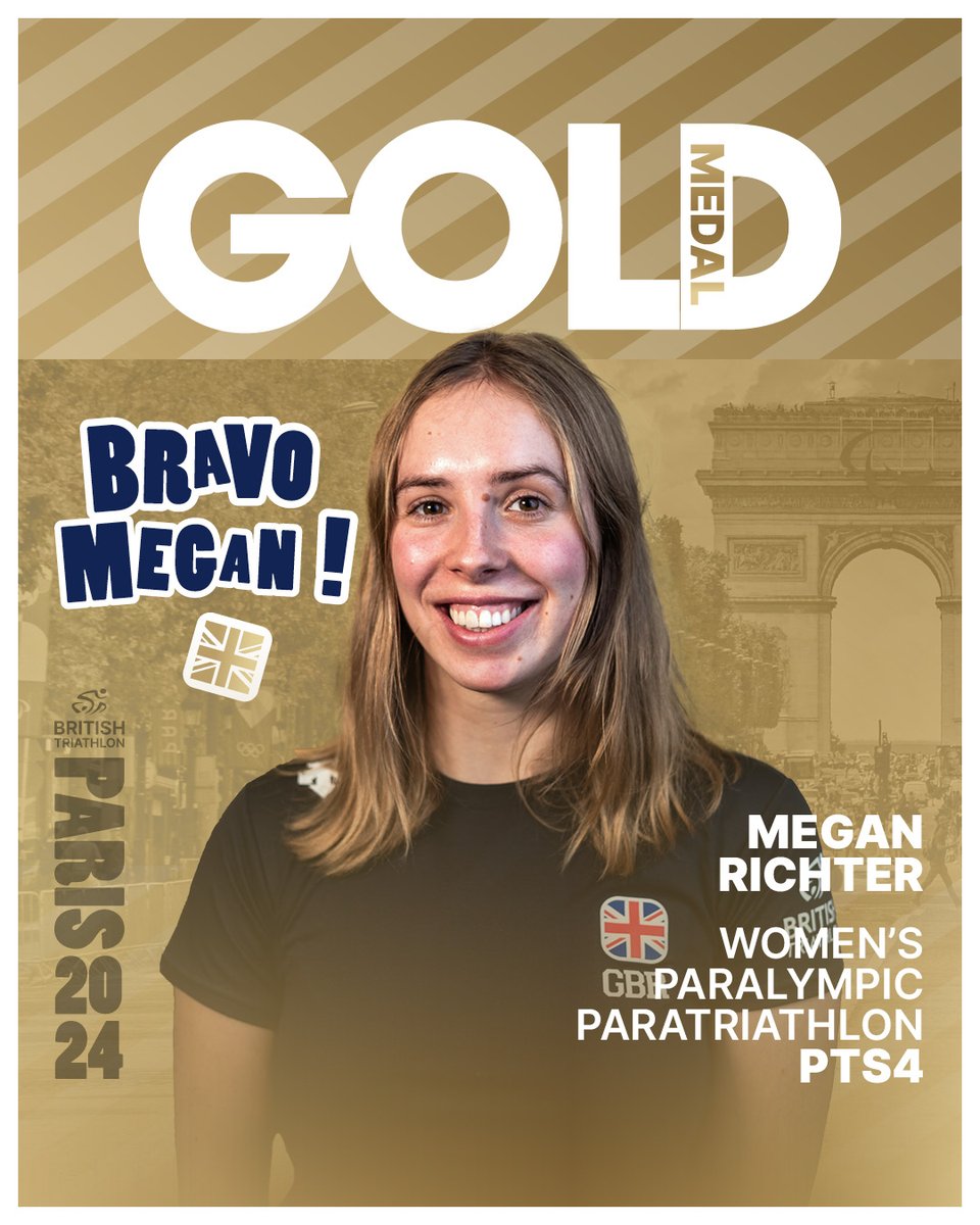 WHAT A RUN 

WHAT A RACE 

MEGAN RICHTER IS A PARALYMPIC GAMES GOLD MEDALIST
#Paris2024 #Paralympics2024 #Paratriathlon