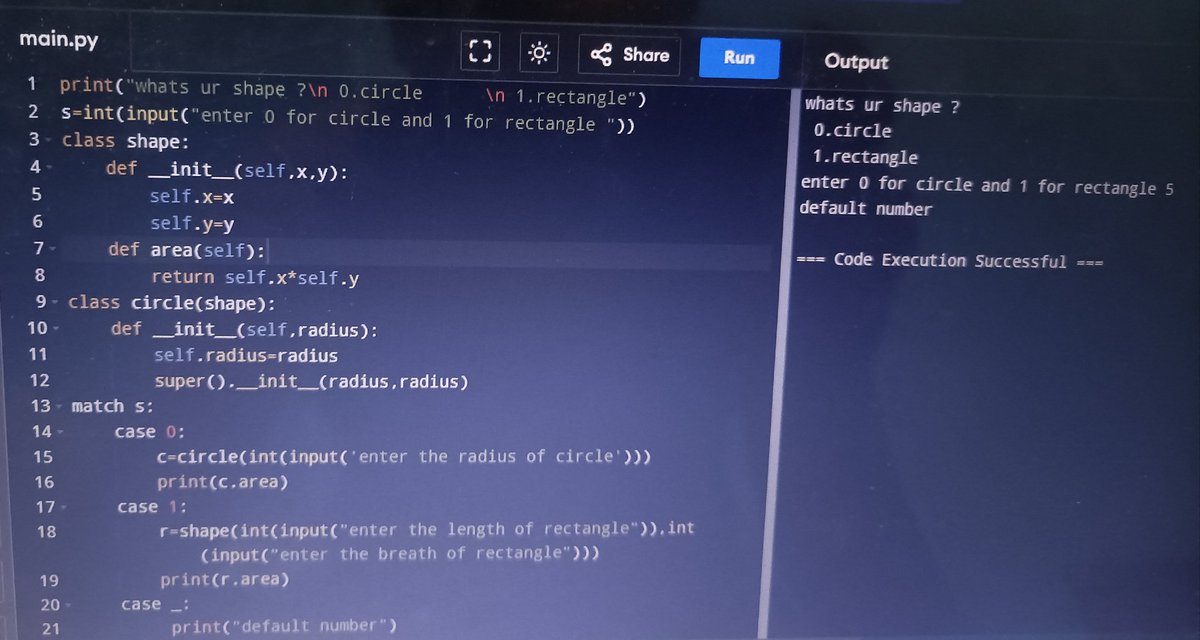 coding_insaan's tweet image. #Day17
#100daysofcodechallenge 
#python
Method overwriting
