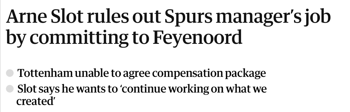 LFCTransferRoom's tweet photo. Arne Slot, thank you for not joining Spurs 👏 https://t.co/FSEGuvnote