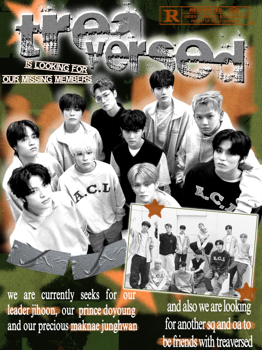 TREAVERSED's tweet image. A repost would be appreciated!

Hi, we, TREAVERSED are looking for Jihoon, Doyoung, and Junghwan to complete our squad. If you are one of them and fit our criteria, introduce yourself below. We are also looking for SQ/OA to be friends with. Please help us to finding them! 💥