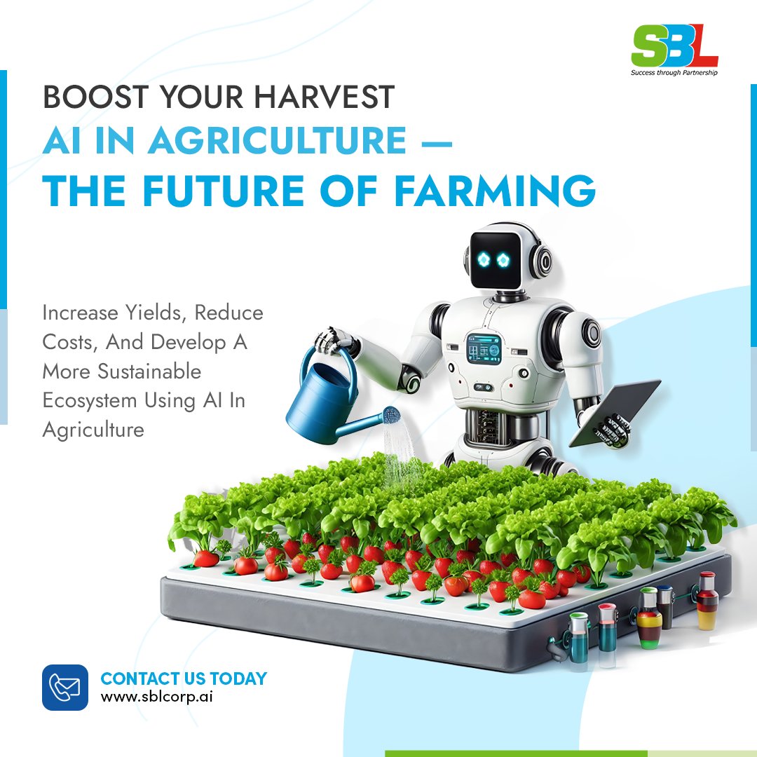 SBLAIML's tweet image. Revolutionize your farming with AI crop yield optimization! Our advanced solutions analyze data to enhance productivity and reduce waste. Discover how AI can help you achieve better yields and farming.

Learn more: t.ly/0PVYF

#CropOptimization #FarmTech #YieldGrowth