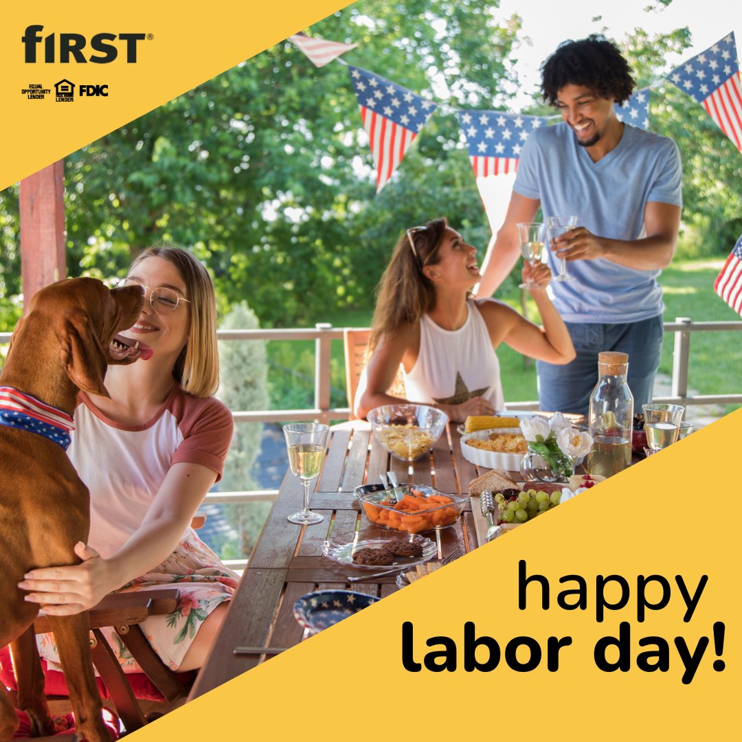 Happy Labor Day! Our financial centers are closed today for the holiday and reopen Tuesday, September 3. Don't worry, you can bank with us using our mobile app or on bankatfirst.com.

#bankatfirst #laborday

---

First Financial Bank. Member FDIC.