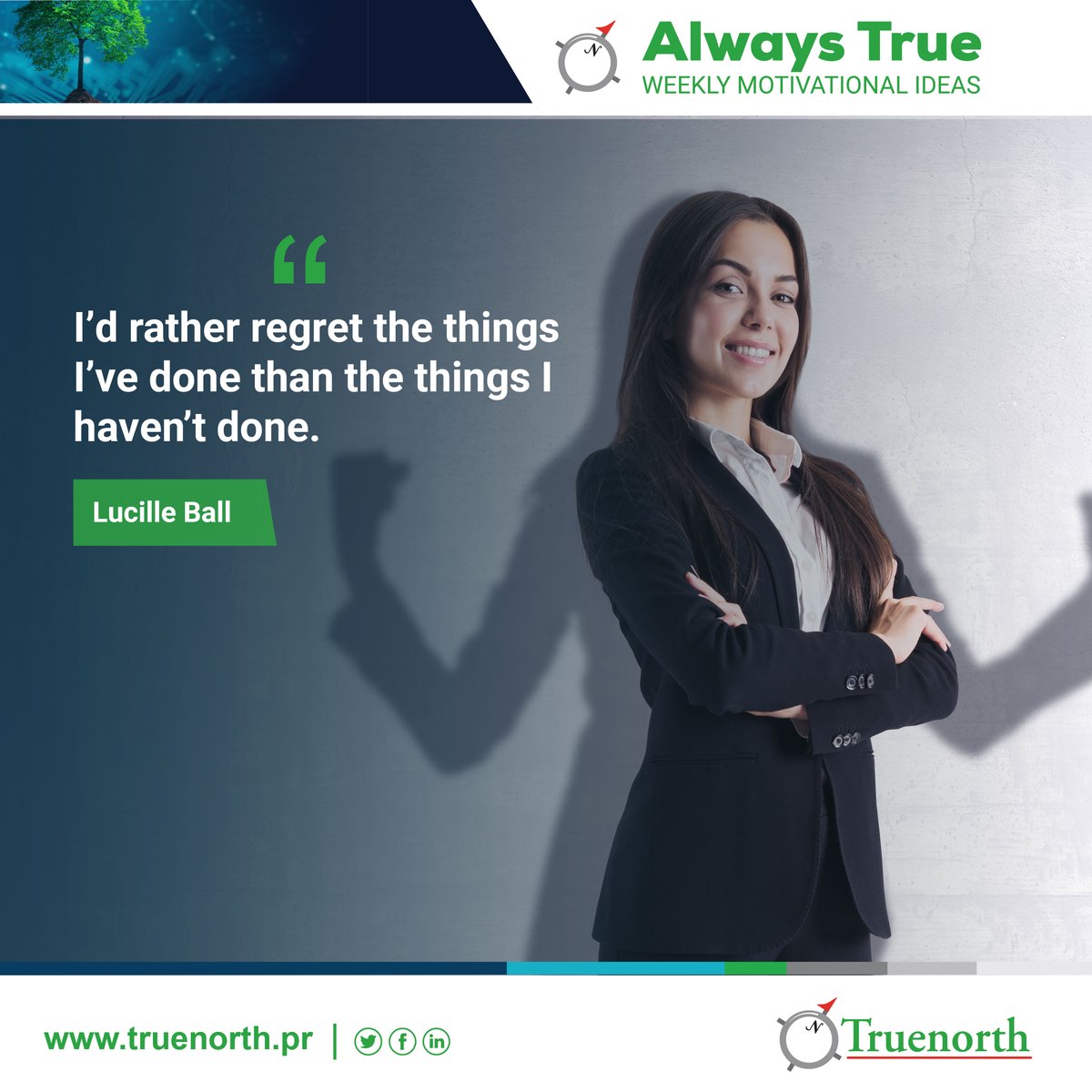 It is better to make mistakes and learn than to get stuck. Our weekly motivational ideas! Don't forget to share this message with someone else for their benefit.

#truenorthpr​
#motivation​
#dailyquotes​
#selfcare
#positivevibesquotes ​
#goals
#success
#persistency.