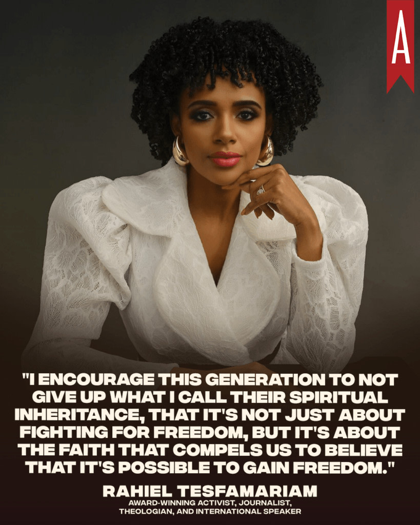 *new* A Peek Inside Her Agenda: Rahiel Tesfamariam (<a href="/RahielT/">Rahiel Tesfamariam</a>), Activist, Journalist, Theologian, And International Speaker bit.ly/479ge0W