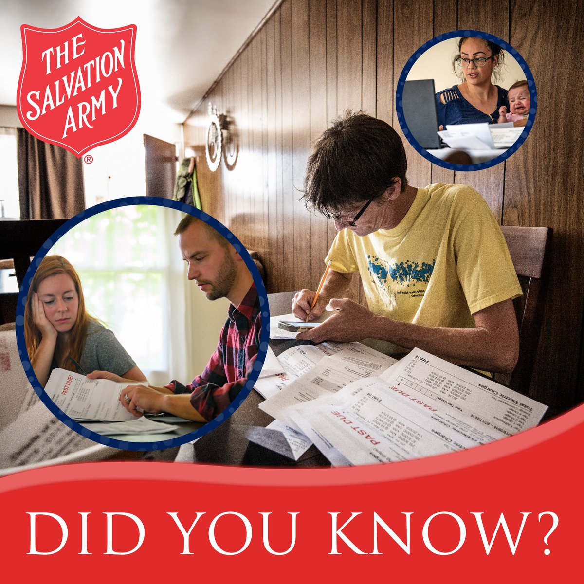 Did You Know? The Salvation Army provides financial assistance for homes that struggle to pay rent or utilities. Last year, we provided aid for almost 3,500 individuals across Kansas City.