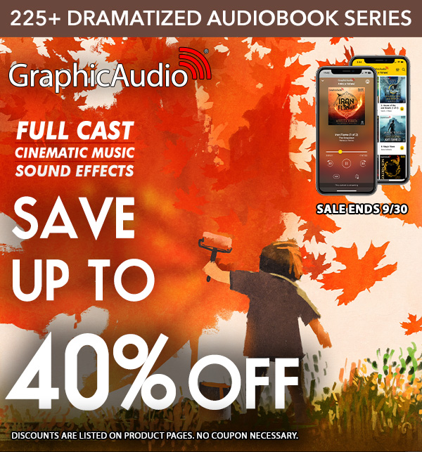 Don't miss out on this opportunity to save up to 40% OFF some of our dramatized audiobook series! Silver, Innkeeper Chronicles, Safe Zone, Space Team, Heroes Road, Preacher and MacCallister, Vault Comics, The Harbinger, and more. Sale ends September 30th. loom.ly/6EhX6Xw