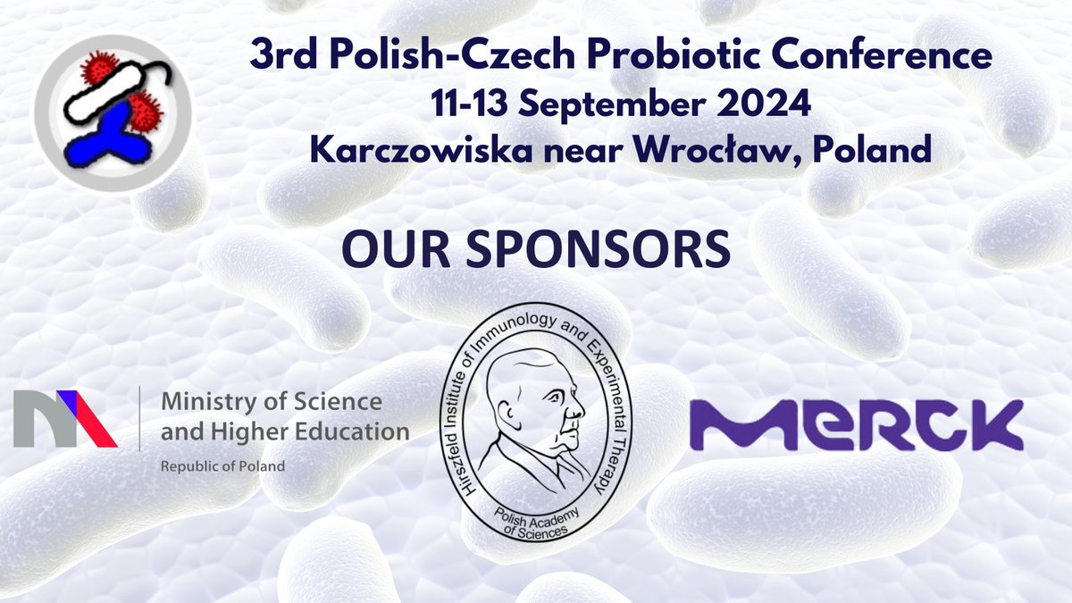 3rd Polish-Czech Probiotic Conference (@pcpc2024) on Twitter photo <a href="/PCPC2024/">3rd Polish-Czech Probiotic Conference</a> is approaching! Thanks to the support of <a href="/MNiSW_GOV__PL/">Ministerstwo Nauki i Szkolnictwa Wyższego</a> and <a href="/IITDPAN/">IITD</a> we can organize PCPC2024 without a registration fee! It is a pleasure to announce that <a href="/merckgroup/">Merck</a> will finance prizes for the best speakers and poster presenters!
See you there next week! <a href="/PCPC2024/">3rd Polish-Czech Probiotic Conference</a> is approaching! Thanks to the support of <a href="/MNiSW_GOV__PL/">Ministerstwo Nauki i Szkolnictwa Wyższego</a> and <a href="/IITDPAN/">IITD</a> we can organize PCPC2024 without a registration fee! It is a pleasure to announce that <a href="/merckgroup/">Merck</a> will finance prizes for the best speakers and poster presenters!
See you there next week!