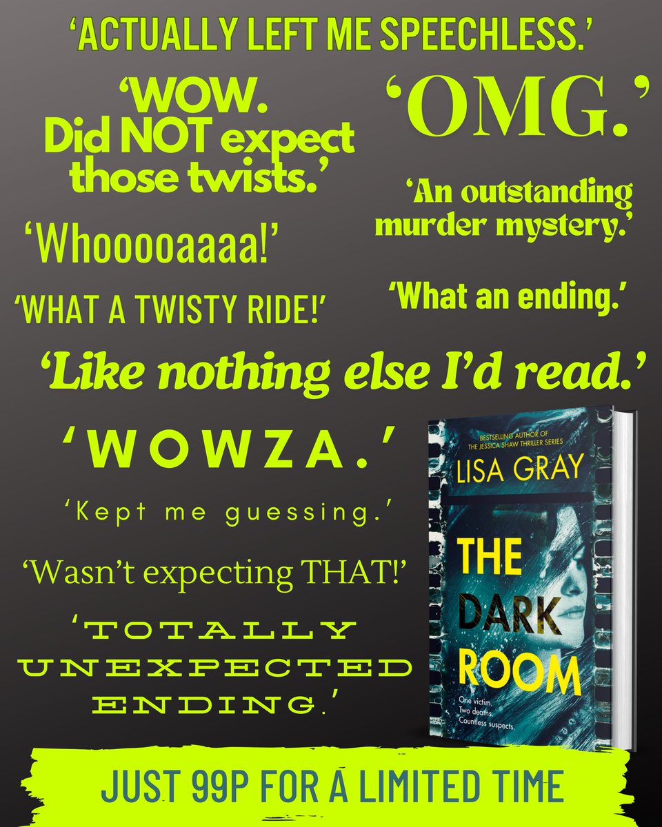 One victim. Two deaths. Countless suspects. 

My twisty thriller THE DARK ROOM is just 99p in the UK for a limited time. Not sure whether to give it go? Here’s what readers on Amazon had to say about it…

#thedarkroom #kindledeals