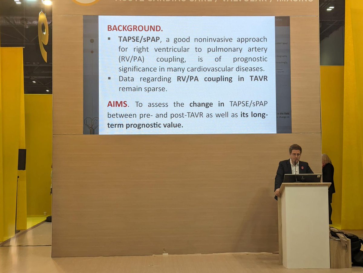 Service de Cardiologie - CHU de Rouen (@cardio_churouen) on Twitter photo #ESCCongress #ESCCongress2024
🎤 On parle rapport TAPSE/PAPs en pré et post-#TAVI avec le Dr <a href="/CharlesFauvel/">Charles Fauvel</a> .
<a href="/CHURouen/">CHU de Rouen</a> <a href="/heleltchaninoff/">Eltchaninoff</a> <a href="/escardio/">European Society of Cardiology</a> #ESCCongress #ESCCongress2024
🎤 On parle rapport TAPSE/PAPs en pré et post-#TAVI avec le Dr <a href="/CharlesFauvel/">Charles Fauvel</a> .
<a href="/CHURouen/">CHU de Rouen</a> <a href="/heleltchaninoff/">Eltchaninoff</a> <a href="/escardio/">European Society of Cardiology</a>