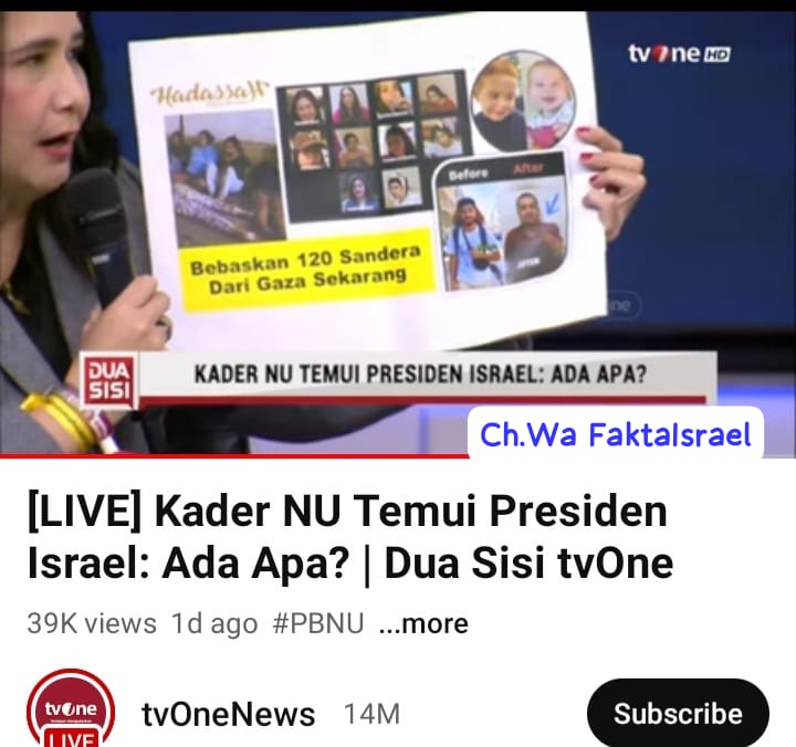 Fakta_Israel's tweet photo. @Israel I spoke about #HershGoldbergPolin on a live show on a national TV news station in Indonesia. #BringThemHomeNow https://t.co/8MTZasmRYl