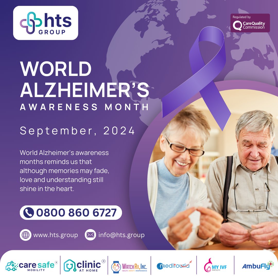 ClinicAtHome24's tweet photo. September is World Alzheimer's Awareness Month—a time to come together globally to raise awareness, challenge stigma, and support those affected by Alzheimer's and other forms of dementia.

Contact us at 0800 860 6727
Visit our website: https://t.co/jLNS9wFko3 https://t.co/sIQywKakL6
