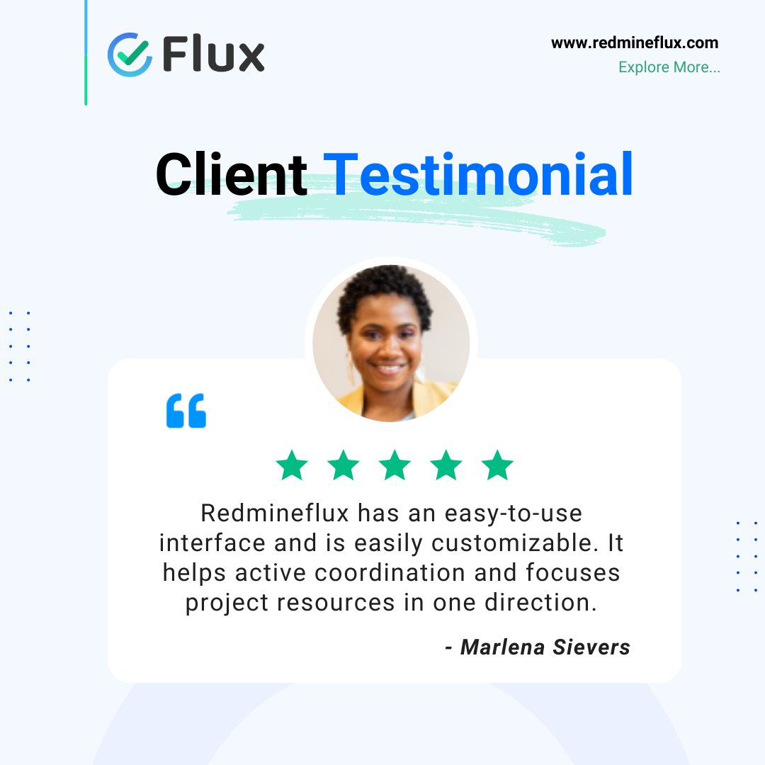 Redmine_flux's tweet image. Experience the perfect blend of style and substance! Marlena Sievers found RedmineFlux themes to be a game-changer for her team&apos;s workflow. Ready to elevate yours? Book a free demo Now: redmineflux.com/get-a-free-dem… 🌟#Redmineflux #ProjectManagement #RedminePlugin