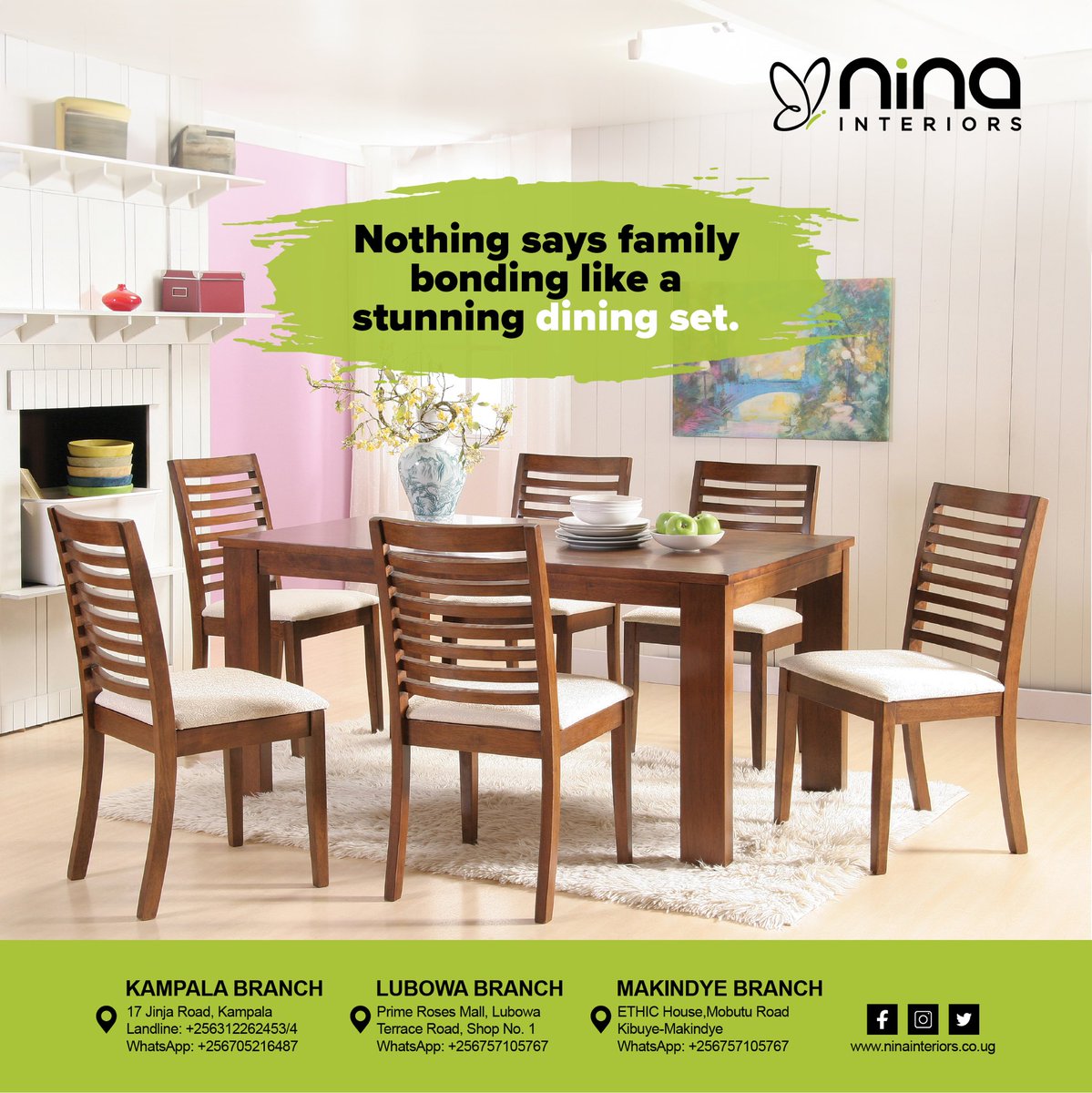 ninainteriors's tweet photo. Comfortably accommodate family and friends with a stylish dining set. Featuring generously-sized chairs, durable materials, and padded seats, these sets ensures everyone has a seat at the table.

WhatsApp us at 0705216487 / 0757105767 to learn more! 

#ExperienceDistinction #DiningRoom #DiningSet