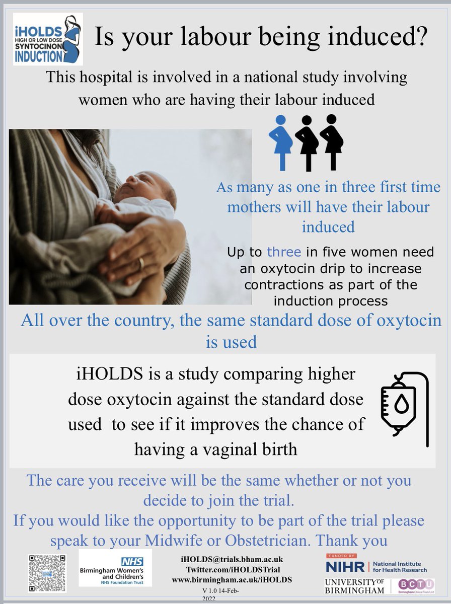 Obstetrics and Gynaecology Research Team (@ogresearchteam1) on Twitter photo Want to hear more information about our <a href="/iHOLDSTrial/">iHOLDSTrial</a> ?
Please visit: birmingham.ac.uk/research/bctu/…
Or contact us via 📲 or 📧. Want to hear more information about our <a href="/iHOLDSTrial/">iHOLDSTrial</a> ?
Please visit: birmingham.ac.uk/research/bctu/…
Or contact us via 📲 or 📧.