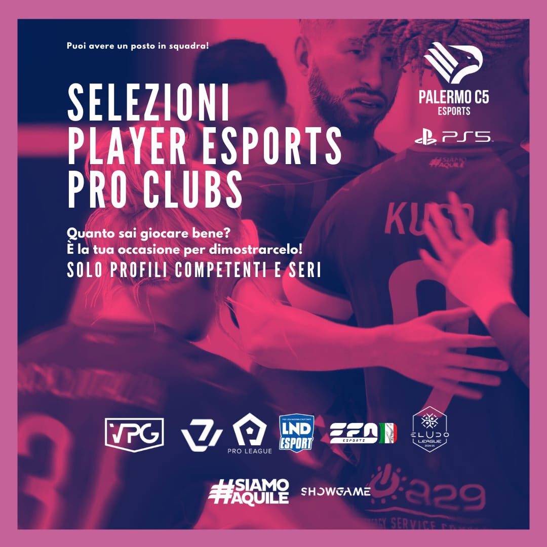 MattyTech97's tweet image. Per la nuova stagione Next Gen 2024/2025 il Palermo C5 eSports Squadra ufficiale apre il mercato per ultimare il team e fare il salto di qualità per le posizioni che contano.
Si Richiede massimo rispetto, disponibile alle necessità del Team e umiltà.

Non si accettano profili al…