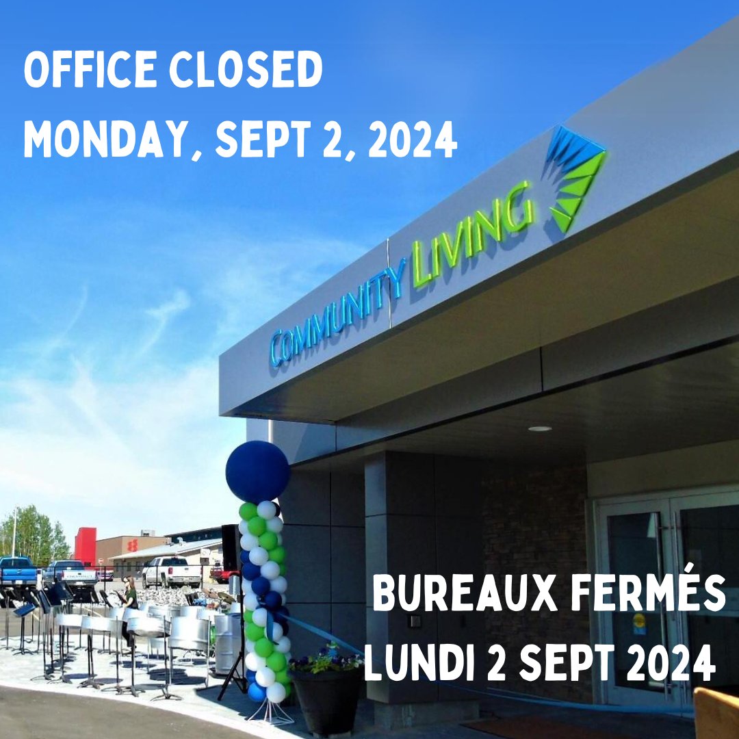 Our offices are closed for labour day. We will return Tuesday at 8:30 a.m.

Nos bureaux sont fermés pour la fête du travail. Nous reviendrons mardi à 8h30.