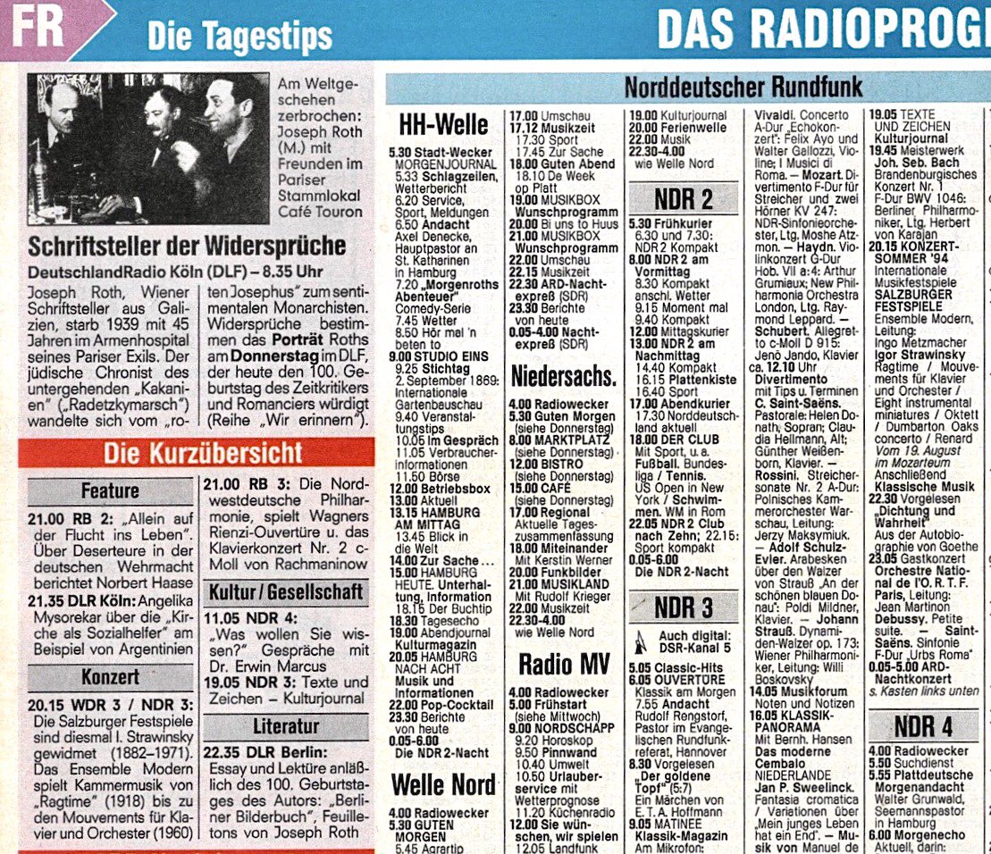 Vor 30 Jahren im Radio 📻