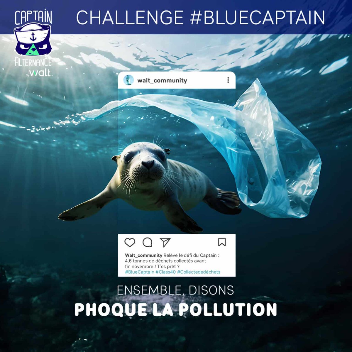 🌊 Blue Captain en 2024 ! 🌊

🚢 Le challenge éco-responsable de l’année est là, et on a besoin de vous pour faire la différence ! 💪

🌍 Ensemble, disons "phoque la pollution" ! 🦭

+ d'info par ici : captain-alternance.fr/blue-captain-c… 

#WaltCommunity