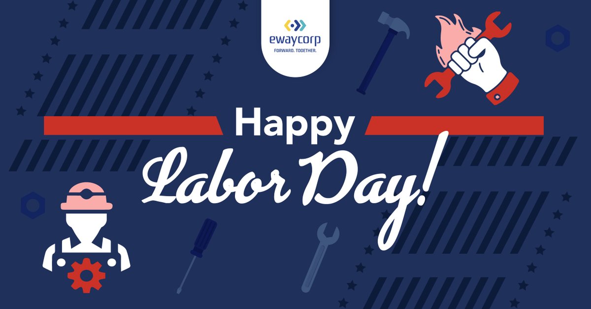 eWayCorp's tweet photo. 🇺🇸 Happy Labor Day from eWay Corp! 🎉
Today, we honor the hard work and dedication that drives our success. We appreciate all that you do. Let's celebrate the contributions of workers everywhere who keep our communities and businesses thriving. Thank you for your commitment! 🌟 https://t.co/ID5PBBdyr2