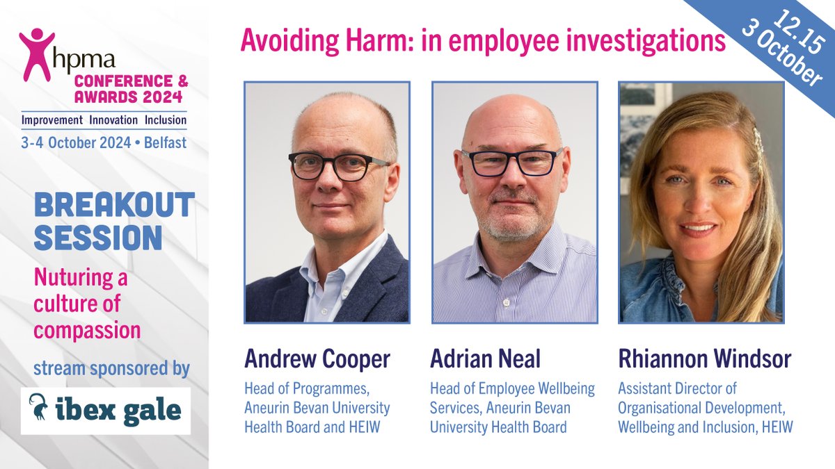 HPMA_National's tweet image. Join us in Belfast at the #HPMA2024 conference &amp;amp; awards for the launch of our important #AvoidingHarm programme.     

Check out the programme &amp;amp; more:  hpma.org.uk/conference-202…
#HPMA50