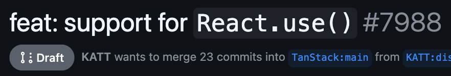👨‍🍳 I just love it when <a href="/alexdotjs/">Alex / KATT 🐱</a> is cooking. Even better when he's doing it in the Query kitchen 🤩