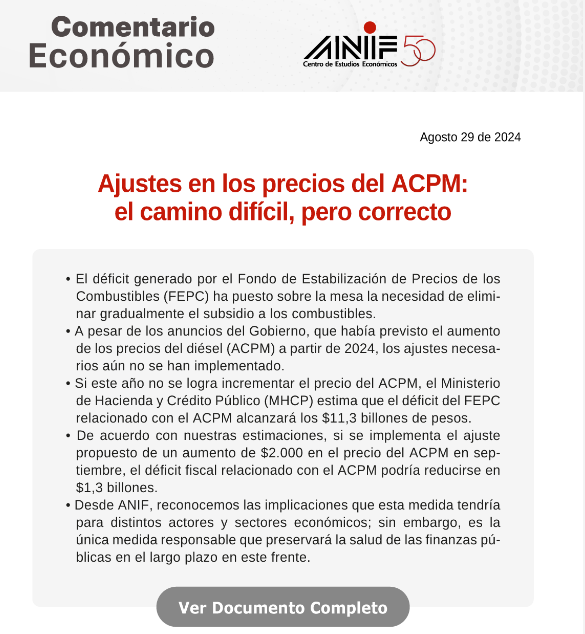JoseILopez's tweet photo. Desde @ANIFCO hemos dicho que el ajuste en los precios del ACPM es un camino difícil, pero correcto. 

El país no puede, ni debe, subsidiar de forma permanente el precio del Diesel. El sector de transporte tiene reclamaciones legítimas que el Gobierno debe atender en materia de seguridad (paros y bloqueos), formalidad y la metodología del cálculo de fletes. 

No obstante, se equivoca el gremio de transporte al buscar que la solución sea a través de un subsidio permanente a un insumo energético, que debería estar al precio internacional (no inferior, ni subsidiado, en contra vía de lo que buscamos con la transición energética)