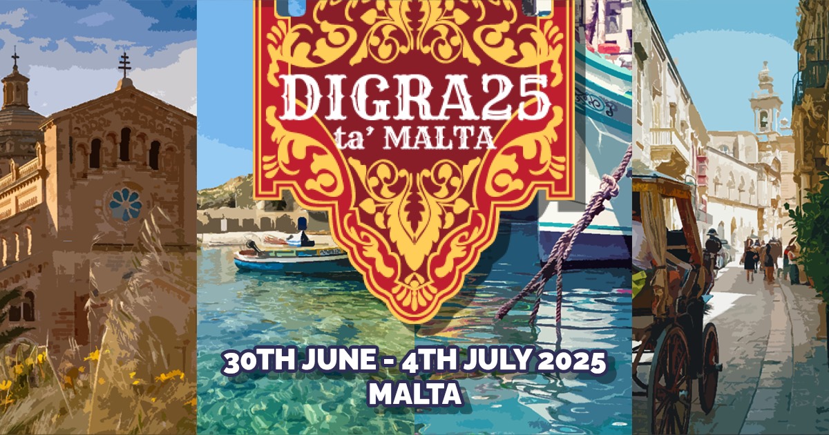 Excited to host DIGRA, the biggest conference in Games Studies, next year here in Malta! 🥳

You can find out about the conference dates, the venue, and more here: digraconference2025.org/conference-imp…

Follow <a href="/2025Digra/">DIGRA 2025</a> for more frequent updates!