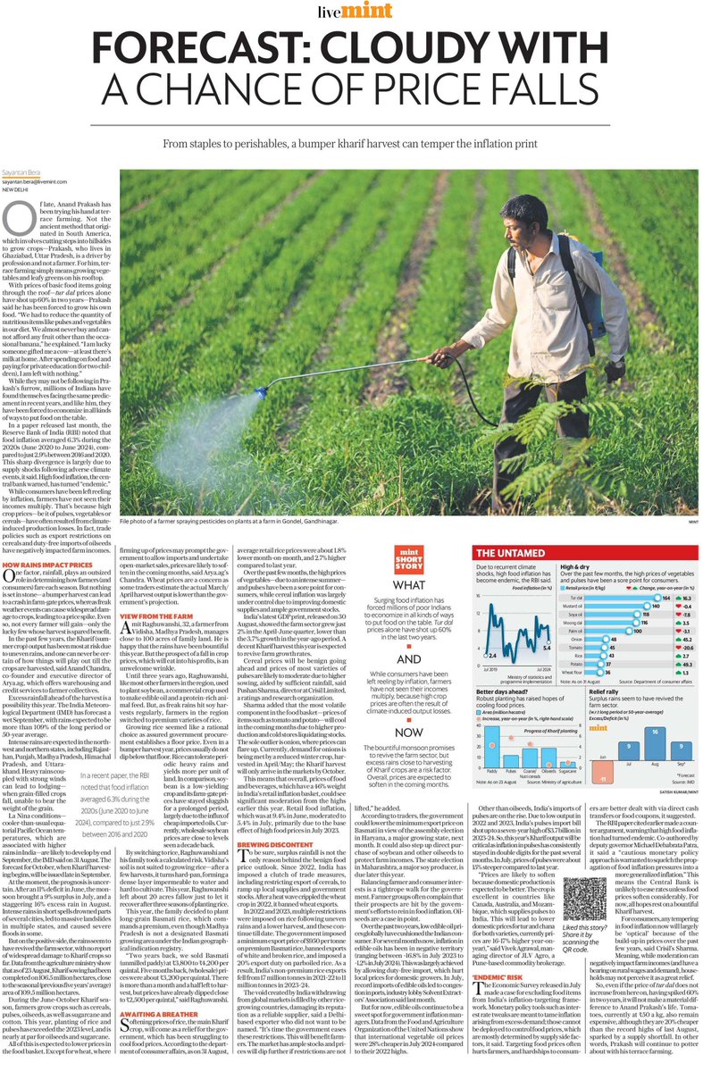 Akshi (@akshichawla) on Twitter photo At <a href="/CedaAshoka/">Centre for Economic Data & Analysis (CEDA)</a> we spend a lot of time internally staring at & thinking about food price data. And then you read <a href="/sayantanbera/">Sayantan Bera</a> who joins so many of these dots together, so insightfully & seamlessly.
On rice, pulses, oilseeds, veggies & what's likely to come on food inflation: At <a href="/CedaAshoka/">Centre for Economic Data & Analysis (CEDA)</a> we spend a lot of time internally staring at & thinking about food price data. And then you read <a href="/sayantanbera/">Sayantan Bera</a> who joins so many of these dots together, so insightfully & seamlessly.
On rice, pulses, oilseeds, veggies & what's likely to come on food inflation: