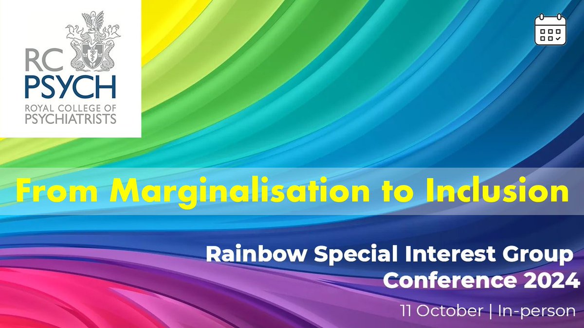 ๐ Rajesh Mohan @raj-psyc.bsky.social (@raj_psyc) on Twitter photo 'From Marginalisation to Inclusion'
<a href="/rcpsychRainbow/">Royal College of Psychiatrists Rainbow SiG ๐</a> conference 11/10/2024
Please have a look at the programme & sessions& book via bit.ly/3Ros4ha
Posters on LGBTQ+ mental health welcome
#rcpsychRainbow24 #equality #Allyship <a href="/rcpsych/">Royal College of Psychiatrists</a> 'From Marginalisation to Inclusion'
<a href="/rcpsychRainbow/">Royal College of Psychiatrists Rainbow SiG ๐</a> conference 11/10/2024
Please have a look at the programme & sessions& book via bit.ly/3Ros4ha
Posters on LGBTQ+ mental health welcome
#rcpsychRainbow24 #equality #Allyship <a href="/rcpsych/">Royal College of Psychiatrists</a>
