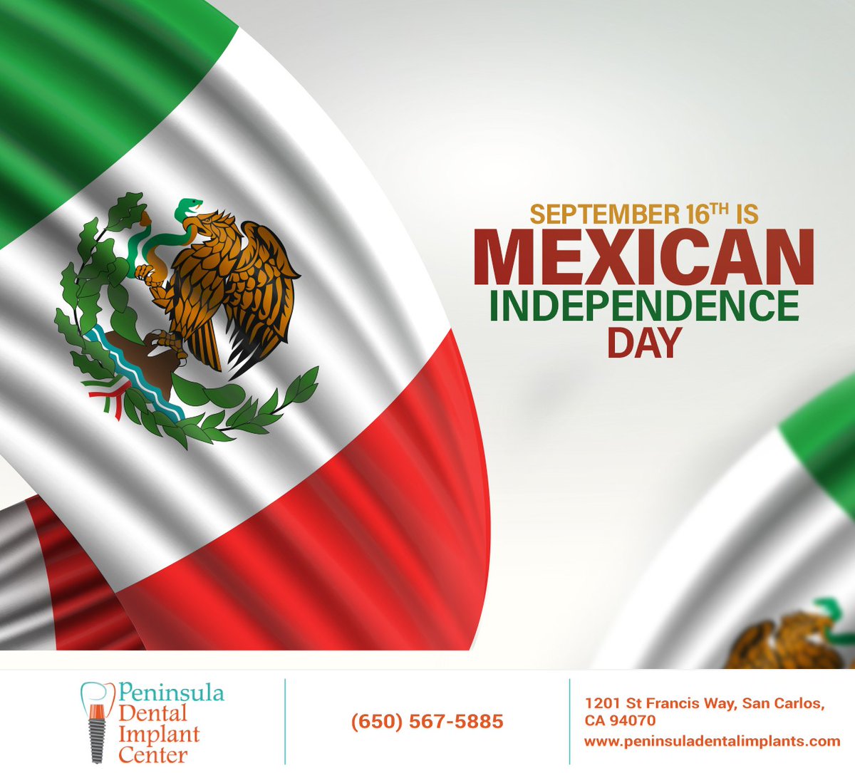 Viva Mexico. It's time to get festive and celebrate Mexico's independence with fun-filled fiestas, festive fireworks, and lots of music and good food. #vivamexico #mexicanindependenceday #freedom #redwoodcity #CA #peninsuladentalimplants
