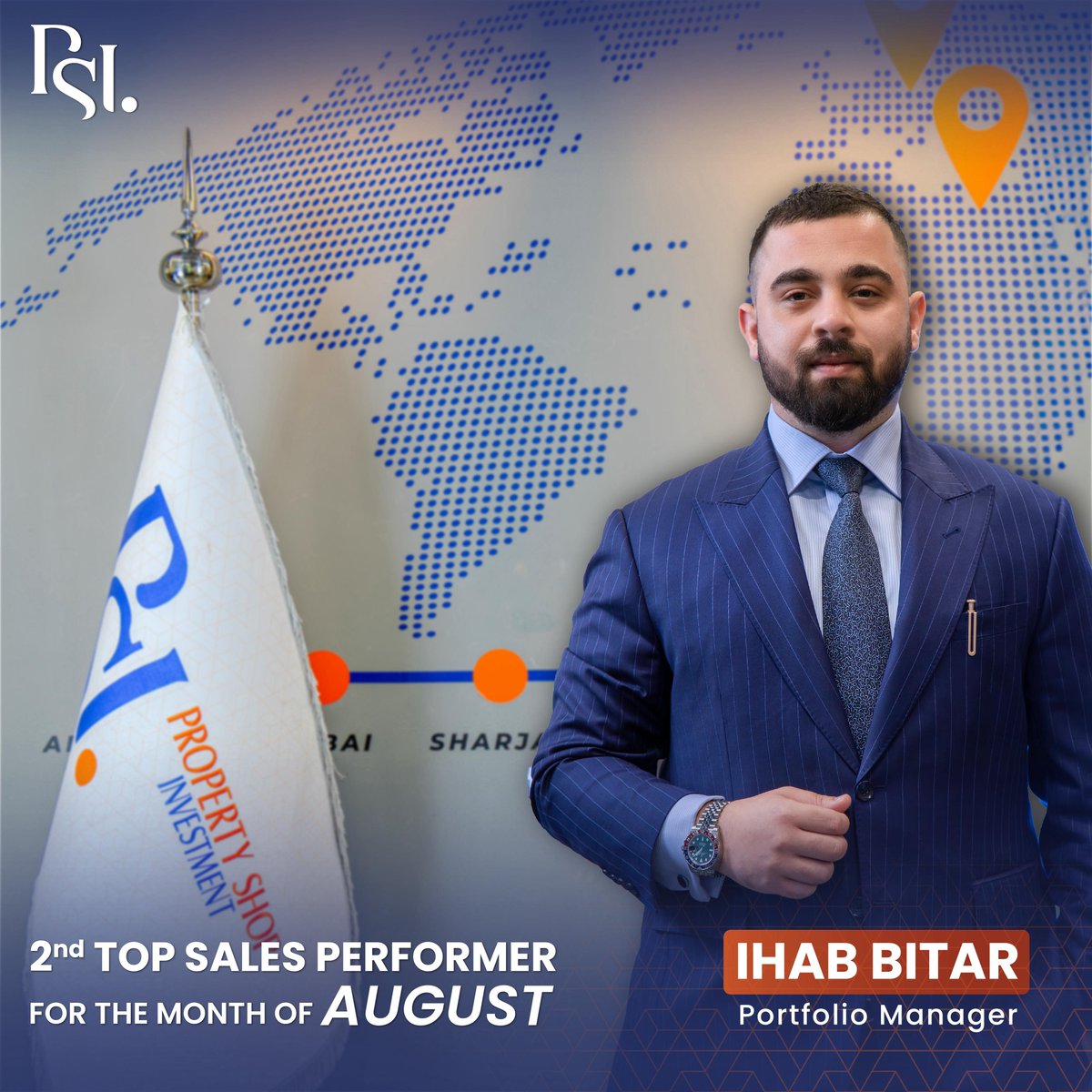 PSIEstate's tweet image. PSI recognizes top performers Murat Ercemal and Ihab Bitar for their outstanding achievements in August. The entire team&apos;s hard work is also acknowledged and appreciated. Let&apos;s applaud our Portfolio Managers for their dedication! #PSI #PSIestate #PSIDubai #propertyshopinvestment