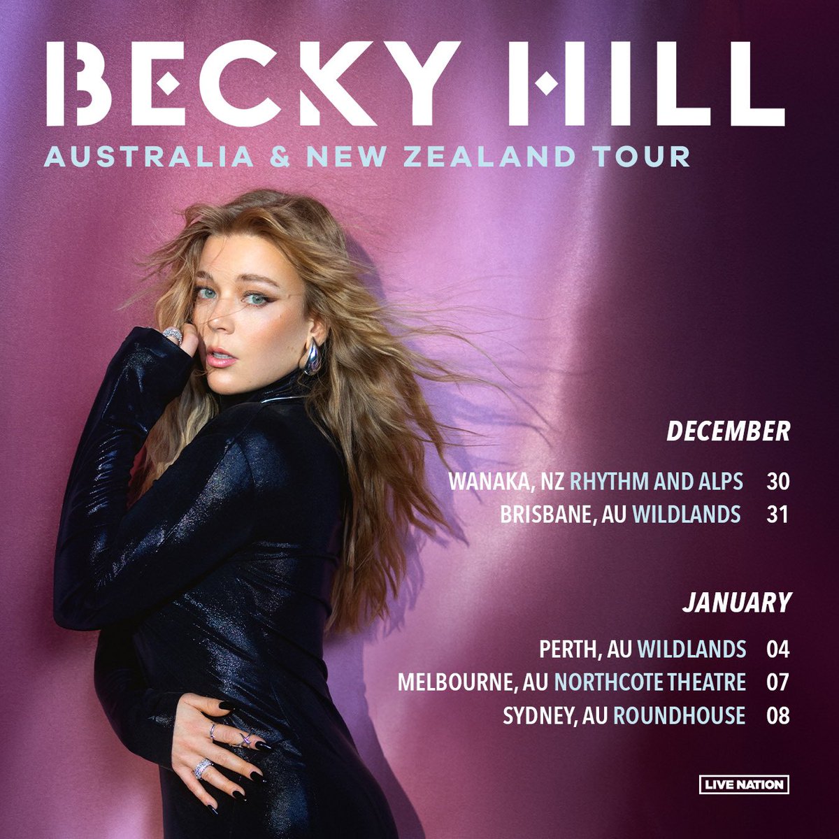 Australia &amp; NZ family! I told you I would be back! 
Tickets on general sale September 6th! Everyone on my mailing list will get special pre sale access on the 5th. Join my mailing list in the link in bio 🔗

🎟️🎟️🎟️: lvntn.com/BeckyHill2025