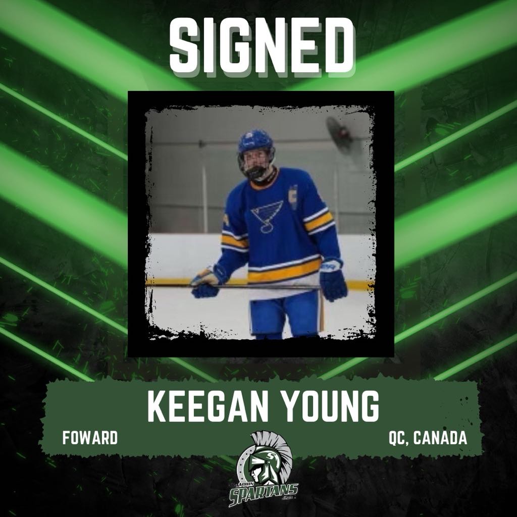 Spartans Add Quebec Power Forward
The Almaguin Spartans are happy to announce the signing of Keegan Young, who was the Spartans 9th Round Selection this year. The 2005 Forward from Chateauguay, Quebec joins the Spartans from the Valleyfield Braves LHMJAA.