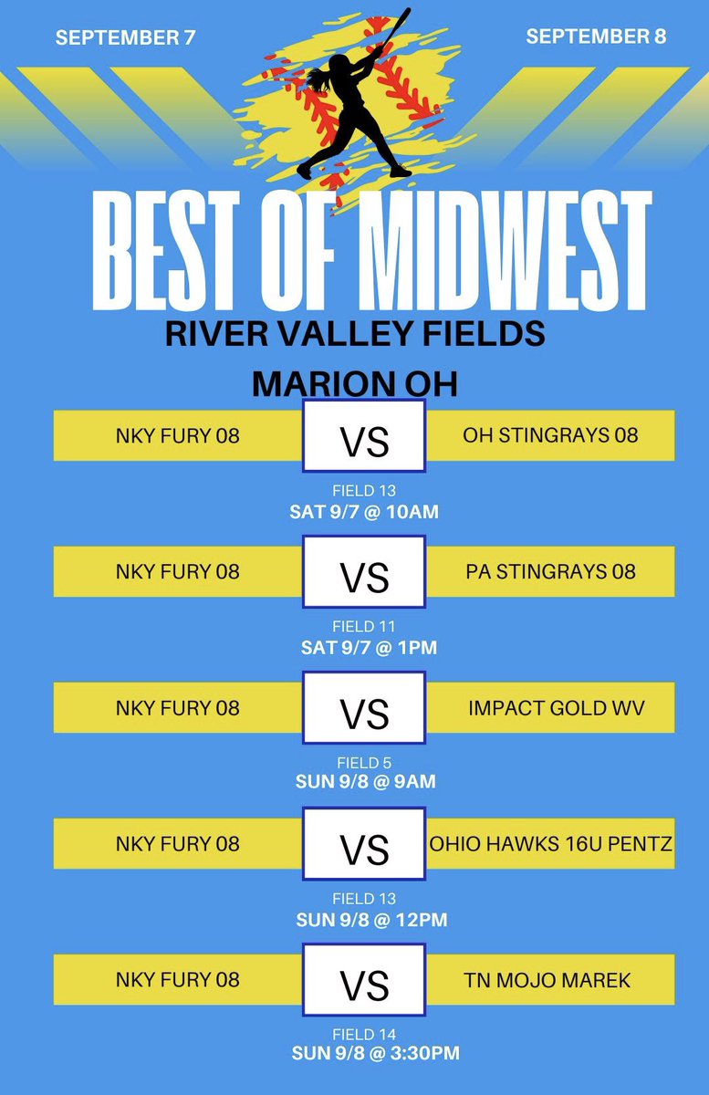 Fall ball starts this weekend in Marion, Ohio! #nkyfury08 #16Usoftball