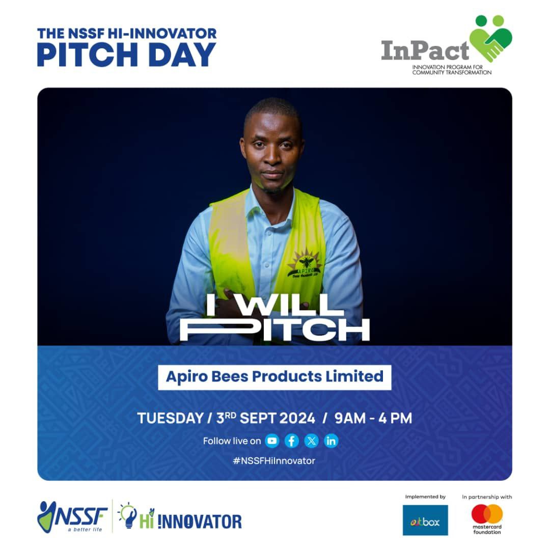 InpactUganda's tweet photo. 6 entrepreneurs in Agribusiness &amp; Light Manufacturing sectors are set to present their business cases to the Investments Committee on Sept 3rd. 

Each aims for a $20,000 equity seed fund, let’s wish them luck as they take on this big opportunity. 
#NSSFHiInnovator #InpactUganda https://t.co/rtMeJ47iZE