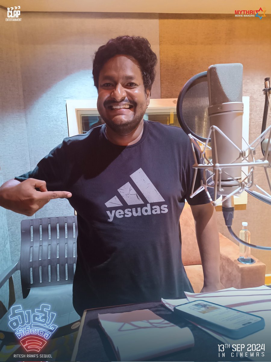 Mythri Movie Makers (@mythriofficial) on Twitter photo Impossible is everything 💥💥
Yesudas aka #Satya finishes dubbing for #MathuVadalara2.
All set for a grand release on September 13th ❤🔥
A <a href="/RiteshRana/">Ritesh Rana</a> sequel.
#MV2 <a href="/Simhakoduri23/">Sri Simha Koduri</a> <a href="/fariaabdullah2/">Faria Abdullah</a> #Satya <a href="/kaalabhairava7/">Kaala Bhairava</a> <a href="/ClapEntrtmnt/">Clap Entertainment</a> <a href="/MythriOfficial/">Mythri Movie Makers</a> <a href="/shreyasgroup/">Shreyas Media</a> Impossible is everything 💥💥
Yesudas aka #Satya finishes dubbing for #MathuVadalara2.
All set for a grand release on September 13th ❤🔥
A <a href="/RiteshRana/">Ritesh Rana</a> sequel.
#MV2 <a href="/Simhakoduri23/">Sri Simha Koduri</a> <a href="/fariaabdullah2/">Faria Abdullah</a> #Satya <a href="/kaalabhairava7/">Kaala Bhairava</a> <a href="/ClapEntrtmnt/">Clap Entertainment</a> <a href="/MythriOfficial/">Mythri Movie Makers</a> <a href="/shreyasgroup/">Shreyas Media</a>