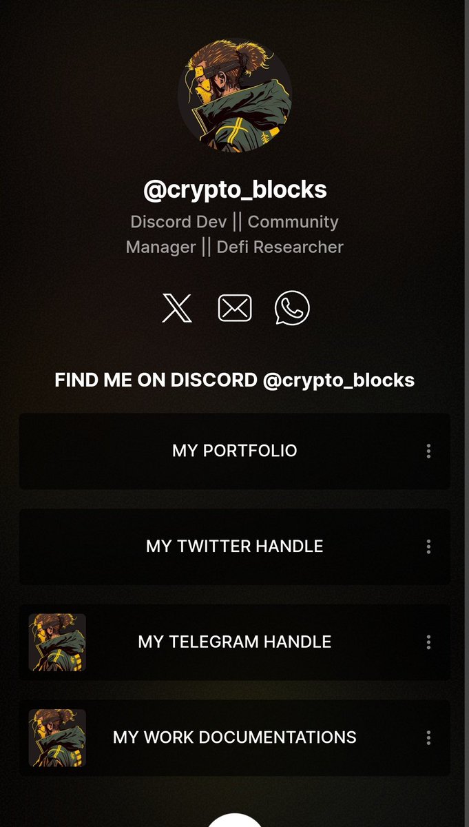 I'm Open to opportunities 

Bring me Community Management Jobs

Let me build a discord server for your start up 

Just a DM away and we will get things running, I can't wait to work with you

You can also learn more about me with the lintree link on my Bio.