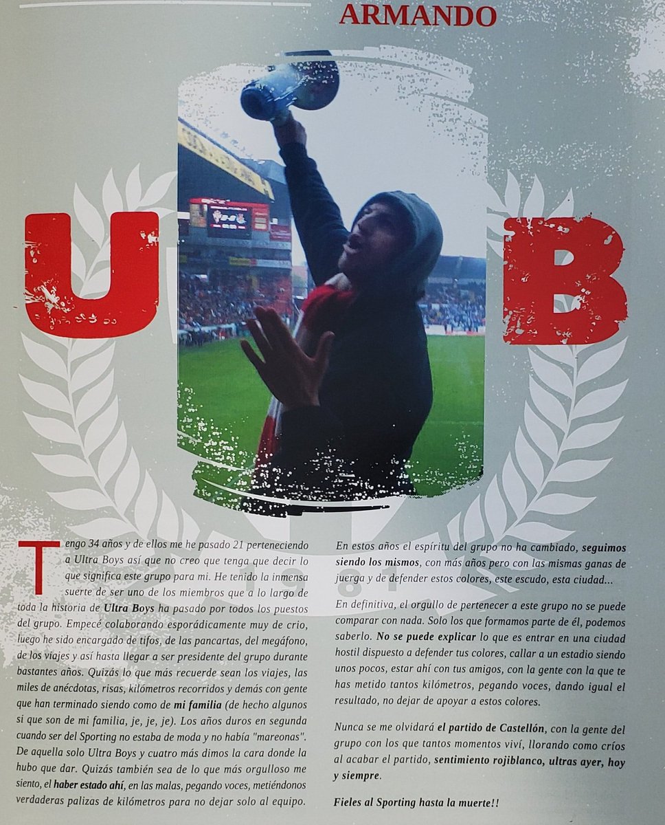 ULTRASGIJON's tweet image. En casi medio siglo de historia Ultra Boys no ha tenido un líder con tu carisma.

Ejemplo de compromiso con lo tuyo y con los tuyos hasta límites insospechados.

Te vas muy pronto y dejas un vacío imposible de llenar en tu Sporting y en tu Gijón.

Ya eres eterno, Armando.
DEP.💫