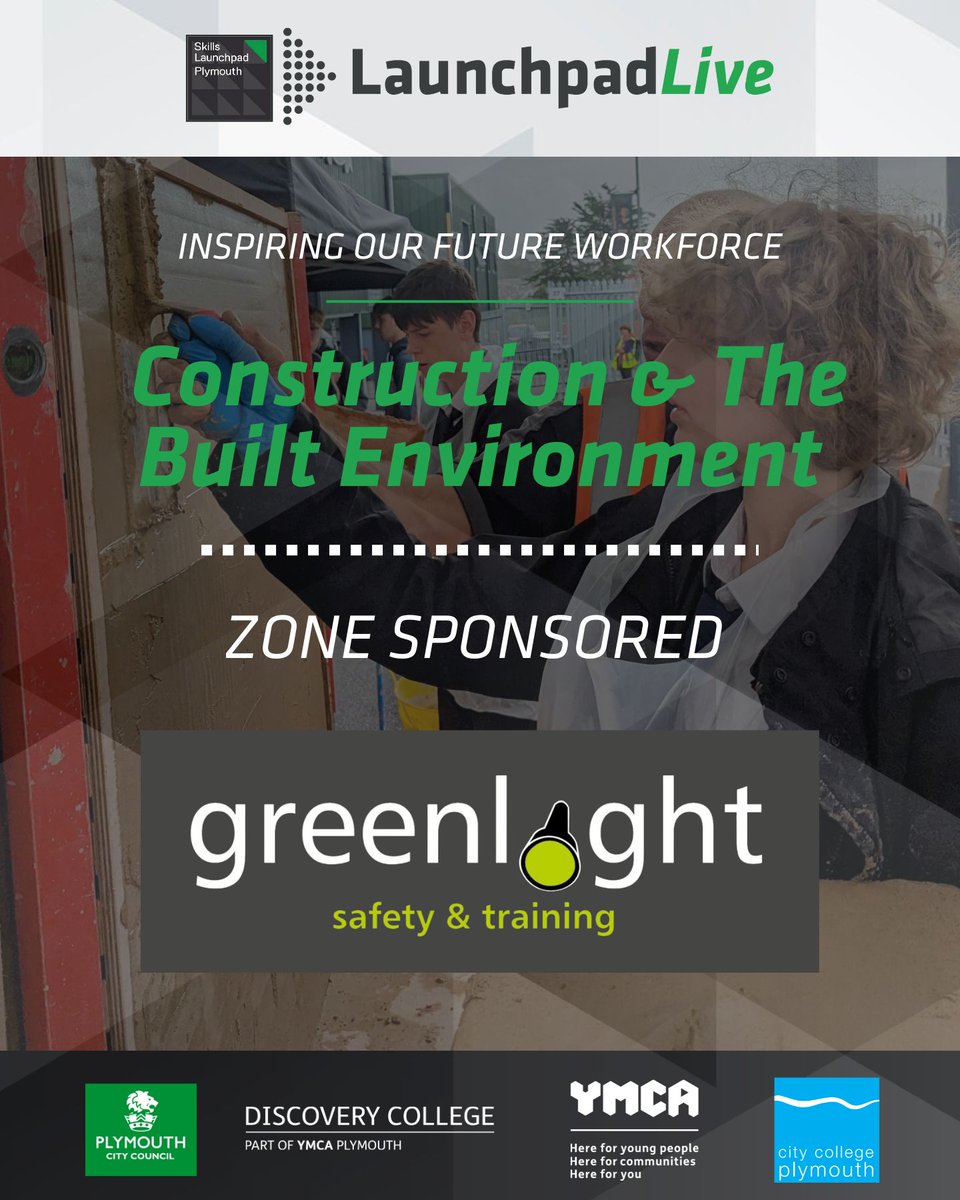 YMCA Plymouth (@ymcaplymouth) on Twitter photo Construction is a booming, dynamic sector in our local economy, offering various exciting job opportunities.
Find out more about Launchpad Live👇
ymcaplymouth.org.uk/education/laun…
Construction & The Built Environment Zone Sponsored by <a href="/GreenlightSC/">Greenlight Safety & Training</a> Construction is a booming, dynamic sector in our local economy, offering various exciting job opportunities.
Find out more about Launchpad Live👇
ymcaplymouth.org.uk/education/laun…
Construction & The Built Environment Zone Sponsored by <a href="/GreenlightSC/">Greenlight Safety & Training</a>
