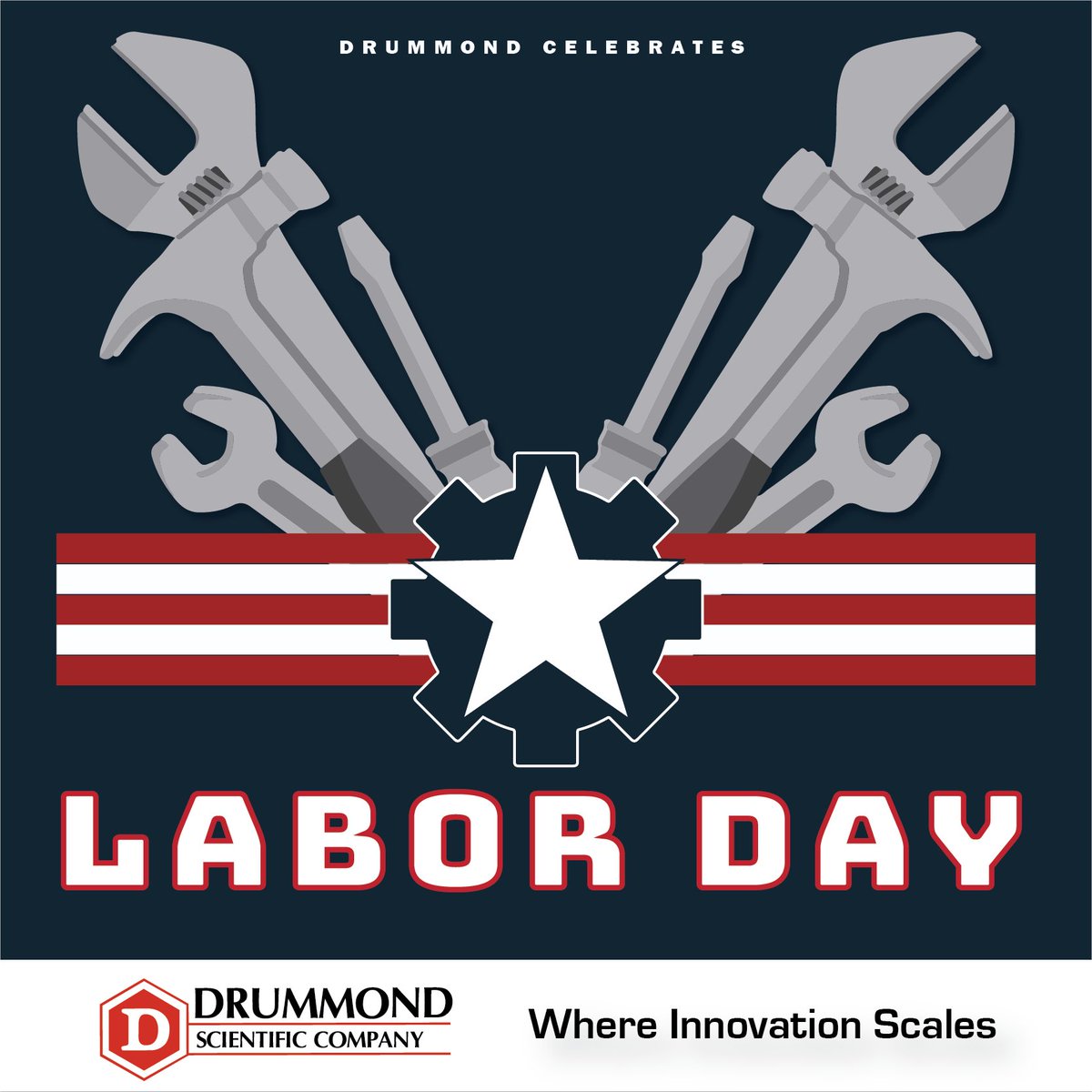 Happy #laborday from all of us at Drummond Scientific.

#holiday #labor #labordayweekend #happylaborday #whereinnovationscales