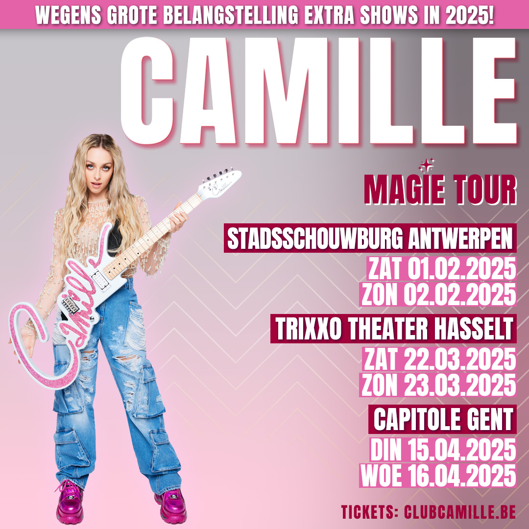 Gracia Live (@gracialivebel) on Twitter photo โจ๐ In 2025 komt <a href="/dhont_camille/">camille_dhont</a> naar theaterzalen in Antwerpen, Hasselt en Gent voor een reeks magische shows:
๐
Stadsschouwburg Antwerpen - 1 & 2 februari
๐
Trixxo Theater Hasselt - 22 & 23 maart
๐
Capitole Gent - 15 & 16 april
๐๏ธ Tickets: clubcamille.be โจ๐ In 2025 komt <a href="/dhont_camille/">camille_dhont</a> naar theaterzalen in Antwerpen, Hasselt en Gent voor een reeks magische shows:
๐
Stadsschouwburg Antwerpen - 1 & 2 februari
๐
Trixxo Theater Hasselt - 22 & 23 maart
๐
Capitole Gent - 15 & 16 april
๐๏ธ Tickets: clubcamille.be