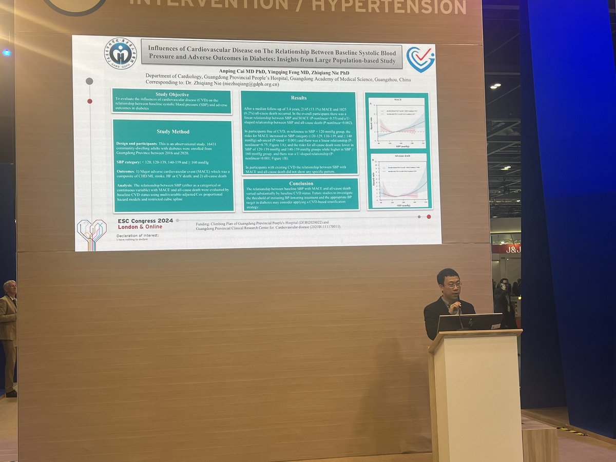 Anping18's tweet photo. 2014 my first time to ESC in London and won the best poster award. Nearly 10 years passed and came back to London to present my research. So nice to meet several leaders and experts in HF fields. https://t.co/MwZOYgL4n6