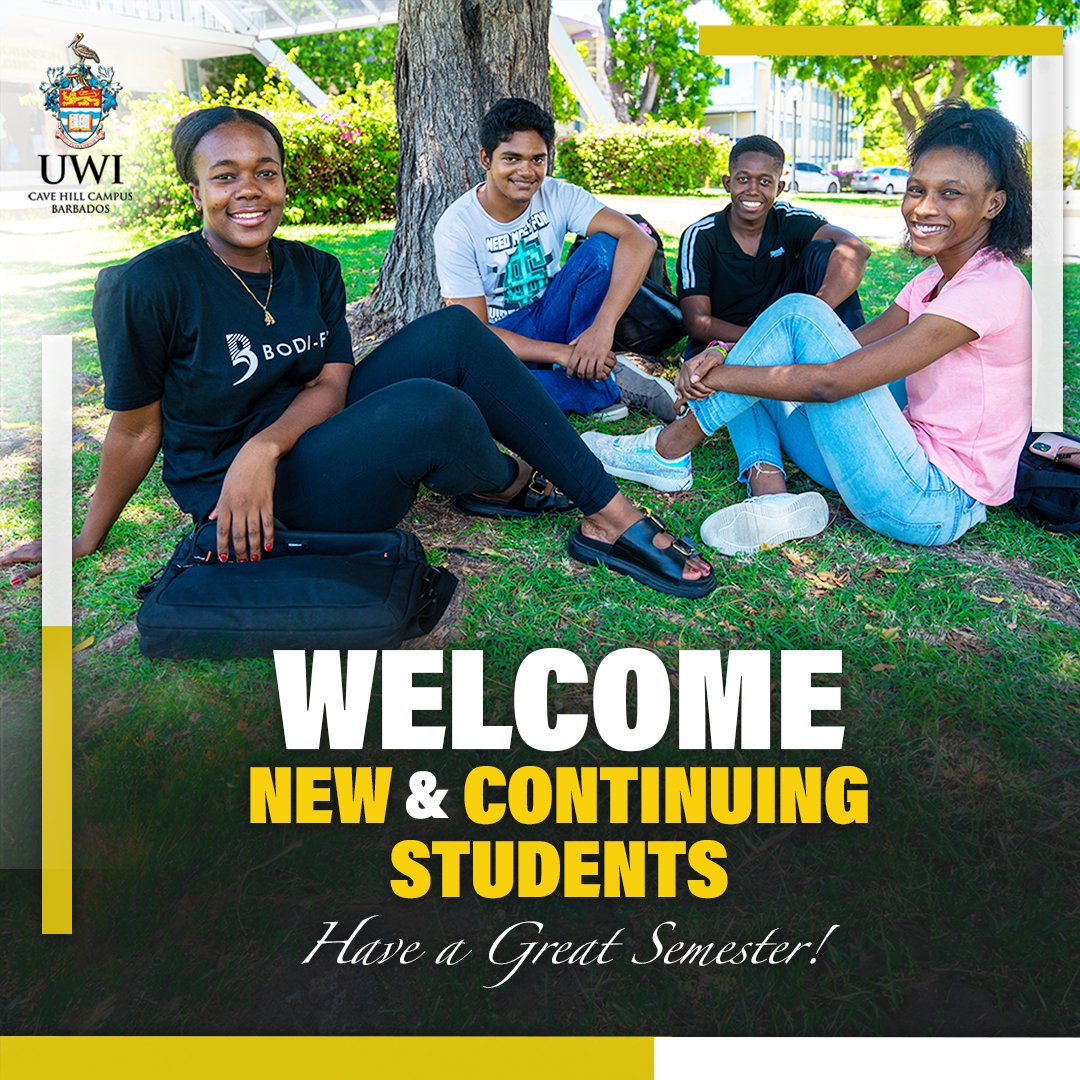 Welcome back continuing students and a special welcome to those joining us for the first time. May your semester be filled with productivity, personal development, camaraderie, and academic success. We encourage you to seize every opportunity that #uwicavehill has to offer.