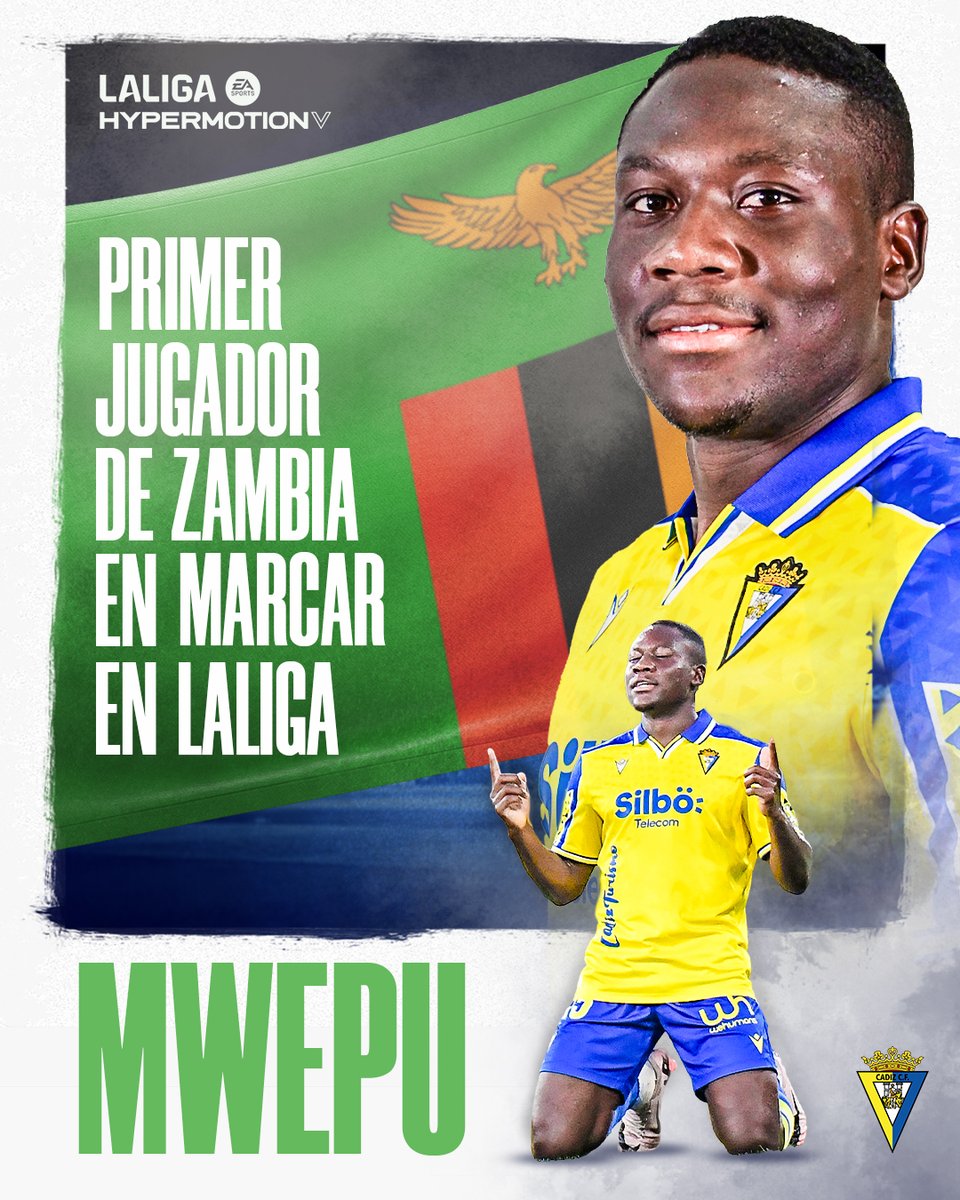 ⚽️ <a href="/MwepuFrancisco/">Francisco Mwepu</a>: primer jugador de Zambia en marcar en <a href="/LaLiga2/">LALIGA HYPERMOTION</a> 

🇿🇲 Zambia Kuchalo 🇿🇲