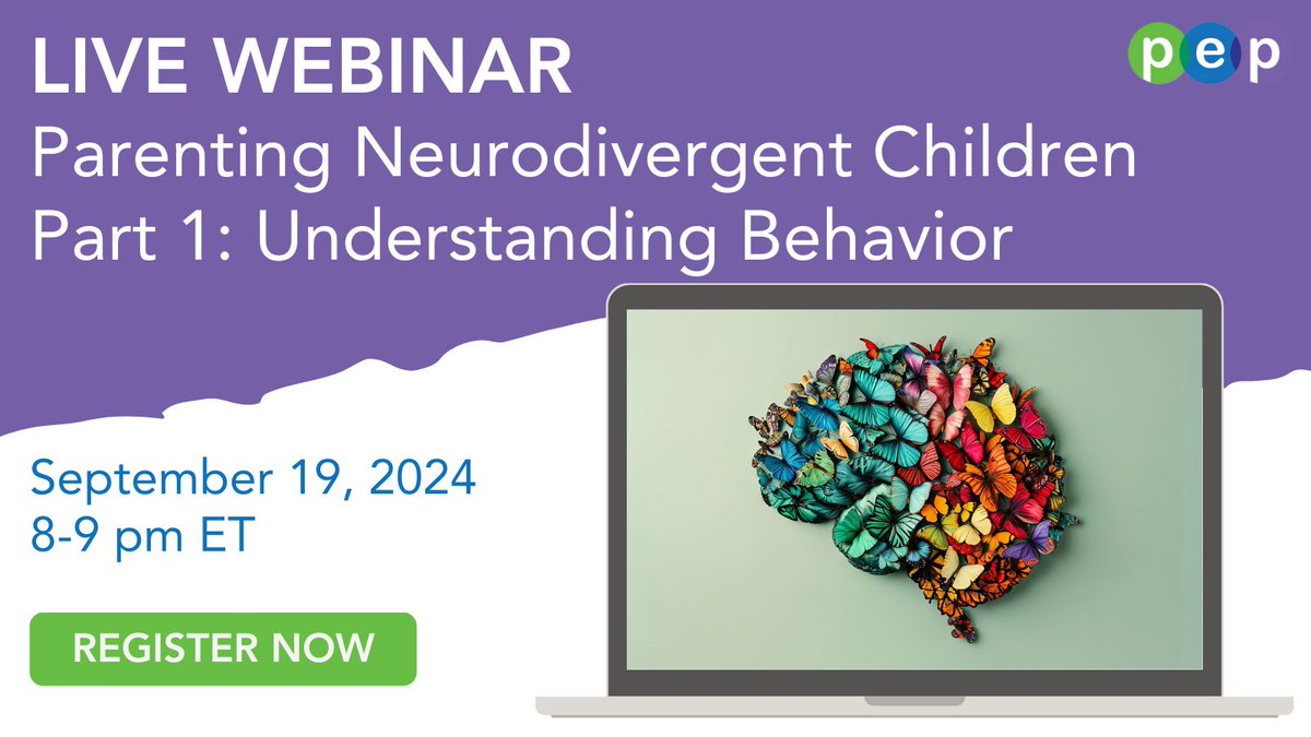 Parenting Neurodivergent Children Part 1: Understanding Behavior

🗓️ September 19th
⌚ 8-9 pm ET
📍 Live Online

pepparentonline.org/p/behavior-neu…