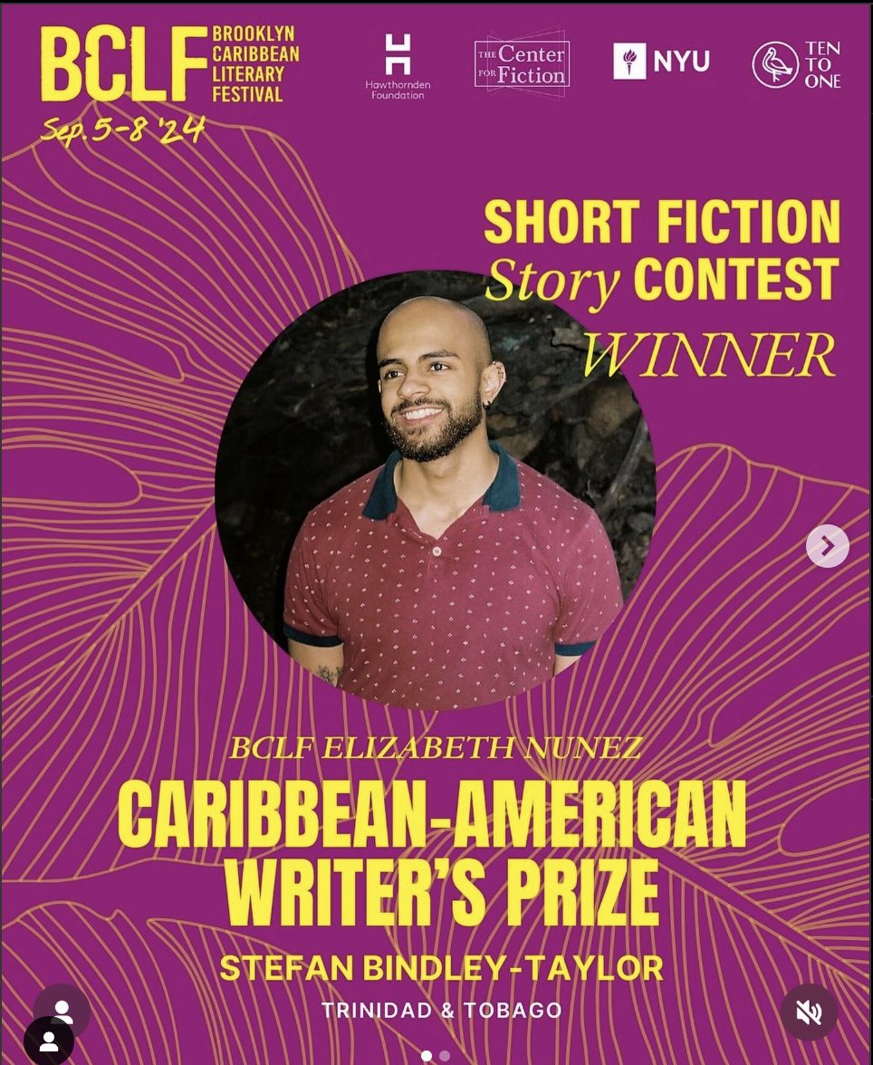 Excited to announce that I’ve been awarded the <a href="/bklyncbeanlit/">Brooklyn Caribbean Literary Festival</a>  Elizabeth Nunez Caribbean-American Writer’s Prize! For anyone interested, I will be the reading my submitted story, The Trouble with the Dog, at the <a href="/Center4Fiction/">The Center for Fiction</a> on Sunday, September 8th at 12:30pm.