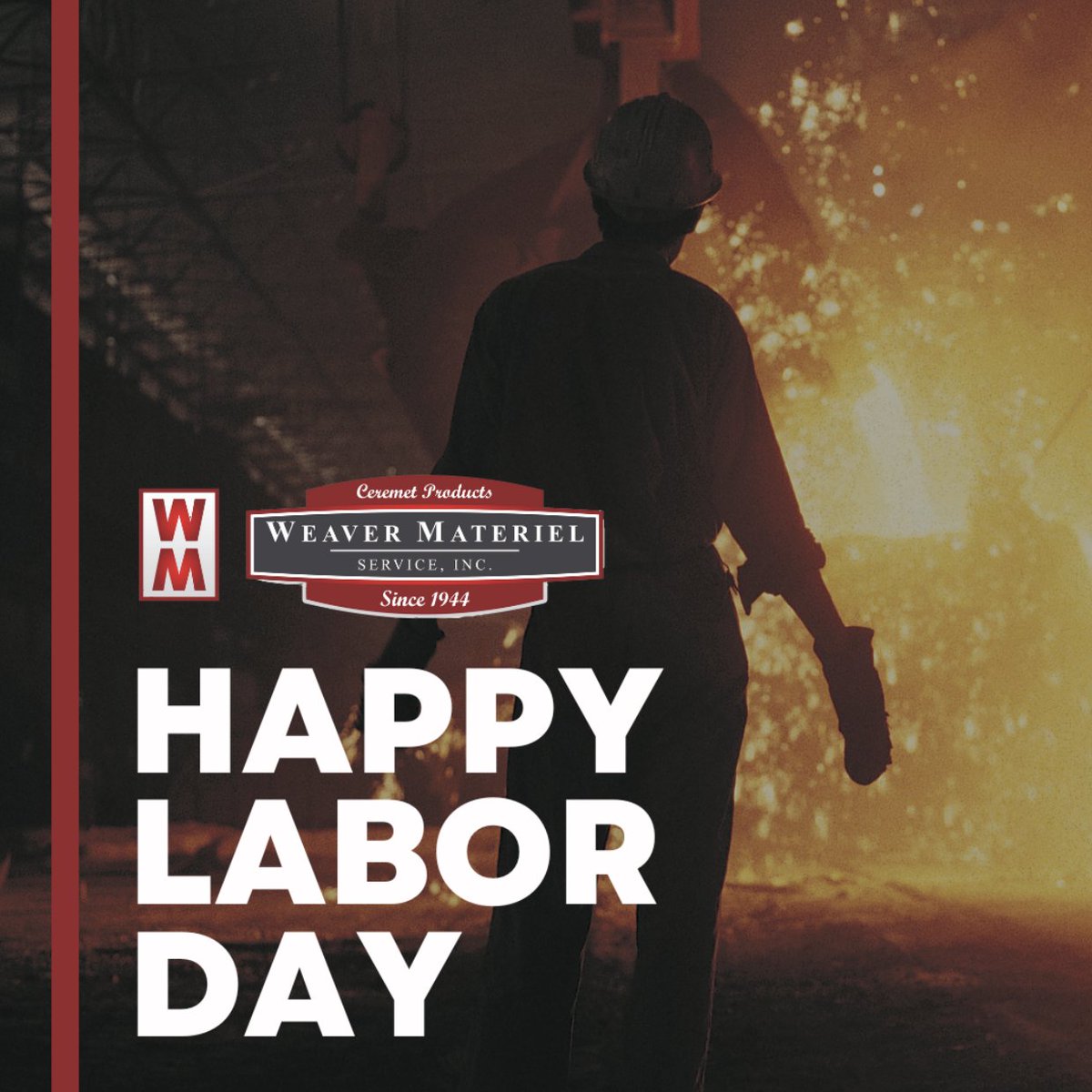 This Labor Day, we celebrate the strength, skill, and dedication of our team and workers everywhere. Enjoy a well-deserved break! #WeaverMateriel #HappyLaborDay