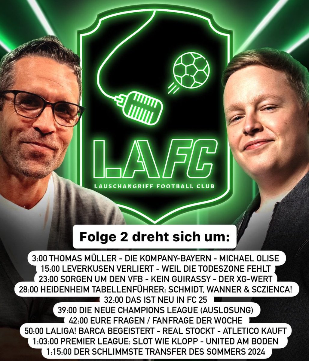 Lauschangriff FC 2 - Premier für Juan El
Disco ist druff! linktr.ee/lauschangriff