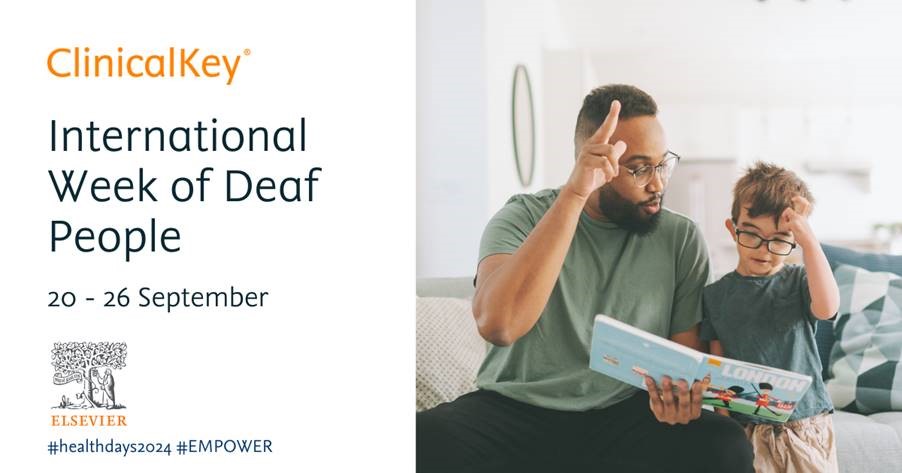 #InternationalWeekofDeafPeople (Sept 23rd-29th)

Healthcare should be accessible to all - Discover more on how you can support your patients facing hearing loss at every stage of their journey: clinicalkey.com/#!/browse/book…
